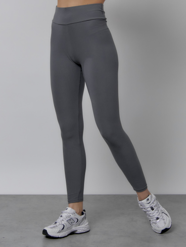 Легинсы для фитнеса женские темно-серого цвета 1005TC