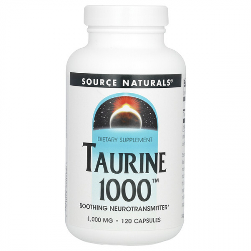 Source Naturals, таурин, 1000 мг, капсулы