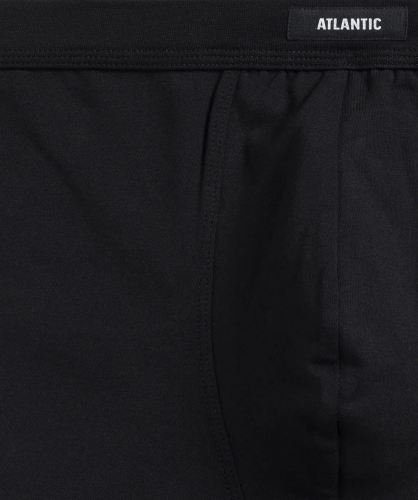 Мужские трусы шорты Atlantic, набор из 3 шт., органический хлопок, черные, 3MH-185