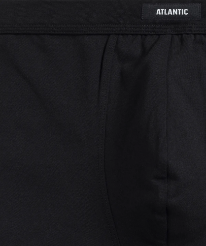 Мужские трусы шорты Atlantic, набор из 3 шт., органический хлопок, черные + графитовые + серый меланж, 3MH-185