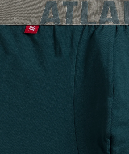 Мужские трусы шорты Atlantic, 1 шт. в уп., пима хлопок, темно-зеленые, MH-1196