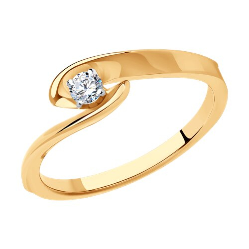 1012361 - Кольцо из золота с бриллиантом