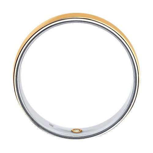 1114026-01 - Обручальное кольцо из комбинированного золота с бриллиантом