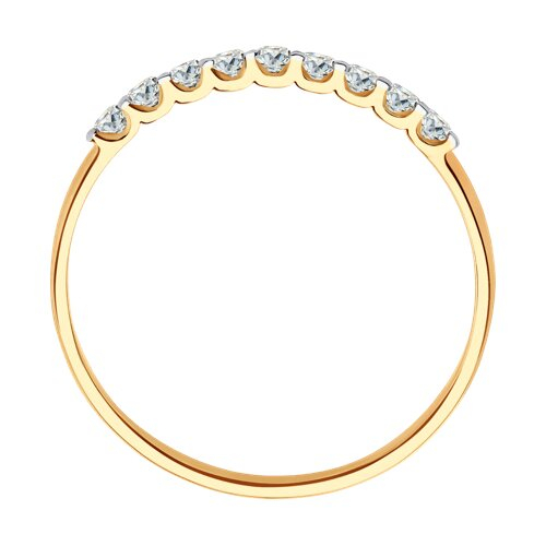 017169 - Кольцо из золота с фианитами