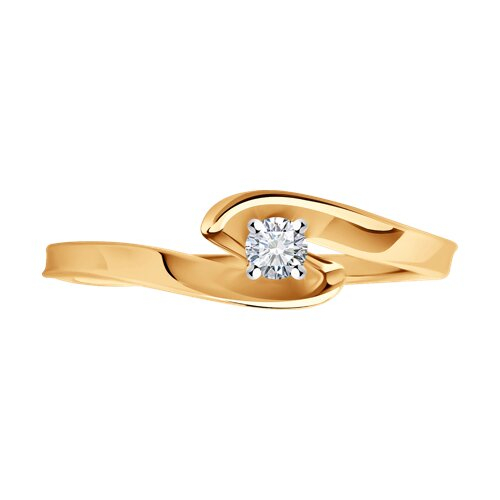 1012361 - Кольцо из золота с бриллиантом