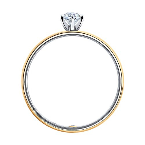 1014005-01 - Кольцо из комбинированного золота с бриллиантами