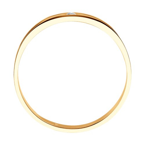 1111294-01 - Обручальное кольцо из золота с бриллиантом