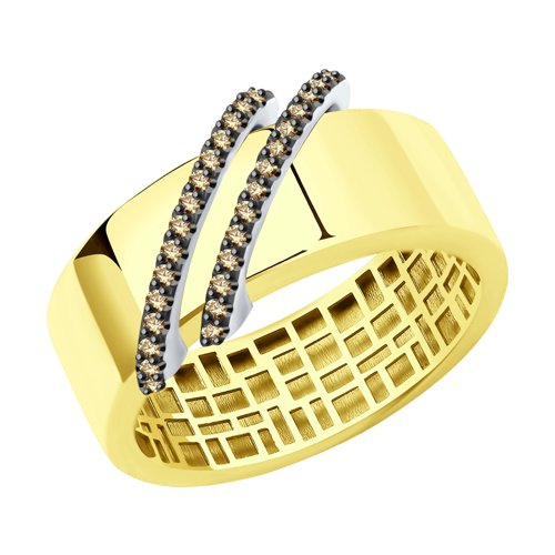 1012058 - Кольцо из желтого золота с бриллиантами