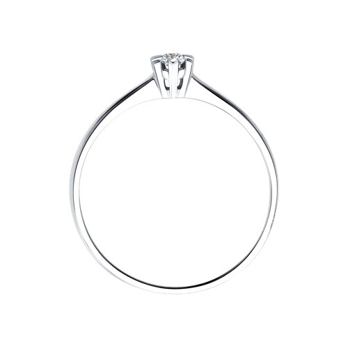 1012007 - Кольцо из белого золота с бриллиантом