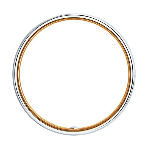 1114007-01 - Обручальное кольцо из комбинированного золота с бриллиантом