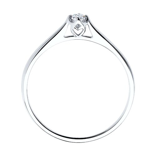 1011384 - Помолвочное кольцо из белого золота с бриллиантом