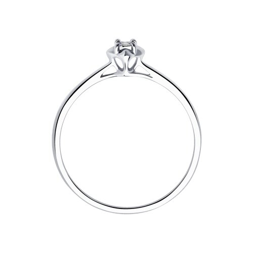 1011948 - Кольцо из белого золота с бриллиантом