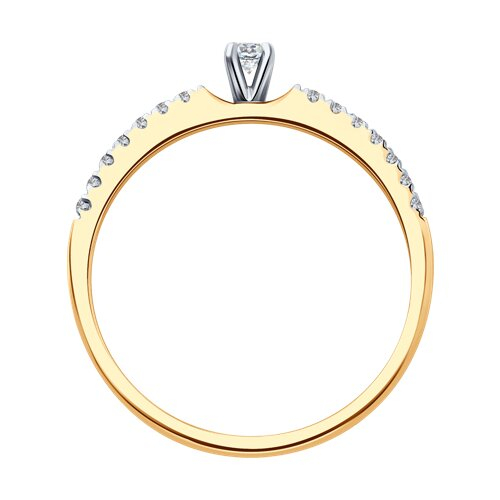 1012163 - Кольцо из комбинированного золота с бриллиантами