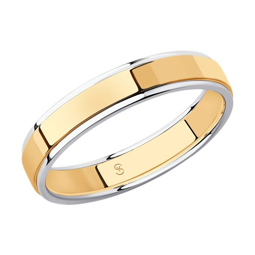 114110-01 - Обручальное кольцо из комбинированного золота