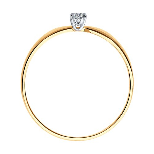 018485 - Кольцо из золота с фианитом