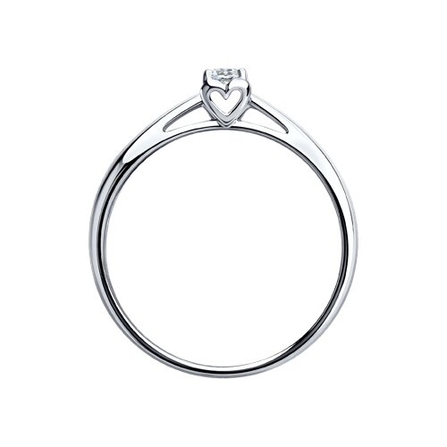 1011677 - Кольцо из белого золота с бриллиантом