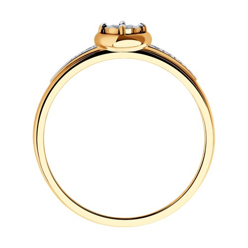 1011754 - Кольцо из комбинированного золота с бриллиантами