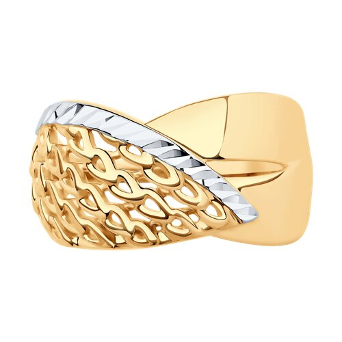 018655 - Кольцо из золота с алмазной гранью