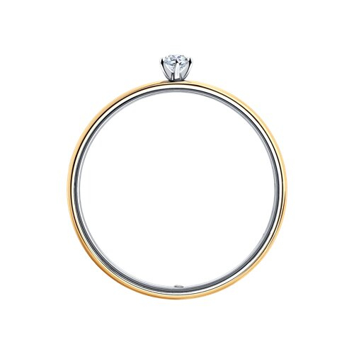 1014003-01 - Кольцо из комбинированного золота с бриллиантами
