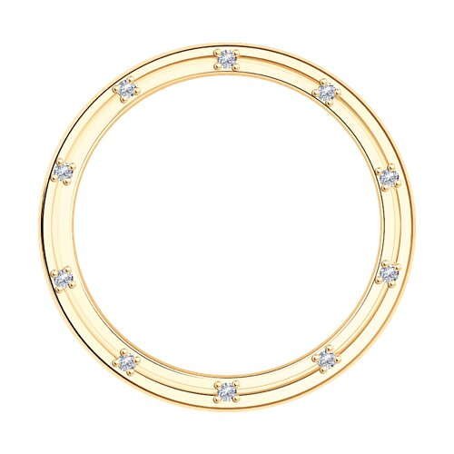 1111125-01 - Обручальное кольцо из золота с бриллиантами