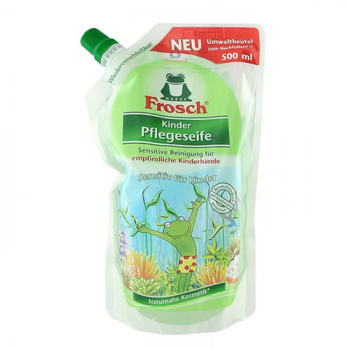 Детское ухаживающее жидкое мыло для рук FROSCH 500 мл (мягкая упаковка)