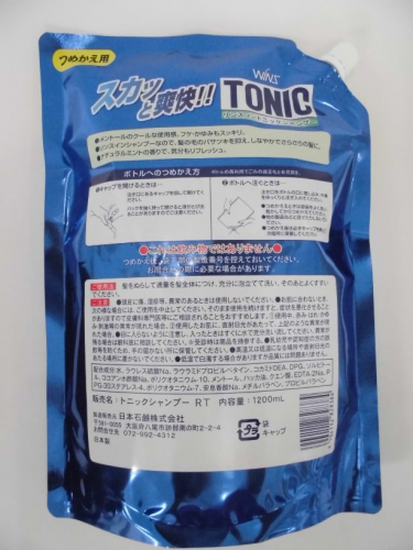 Тонизирующий шампунь с ополаскивателем Tonic, WINS  (мягкая эконом упаковка) 1200 мл