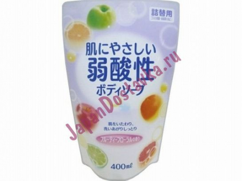 Жидкое мыло для тела с фруктово-цветочным ароматом , EORIA 400 мл (запаска)