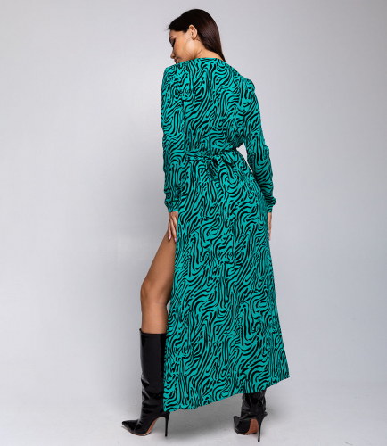 Ст.цена 1280руб.Платье #БШ1717, зелёный,чёрный