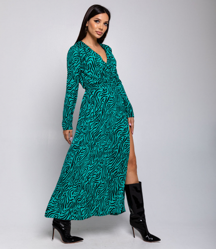 Ст.цена 1280руб.Платье #БШ1717, зелёный,чёрный