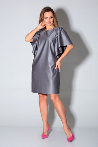 Платье Liona Style 870-Р серый металлик