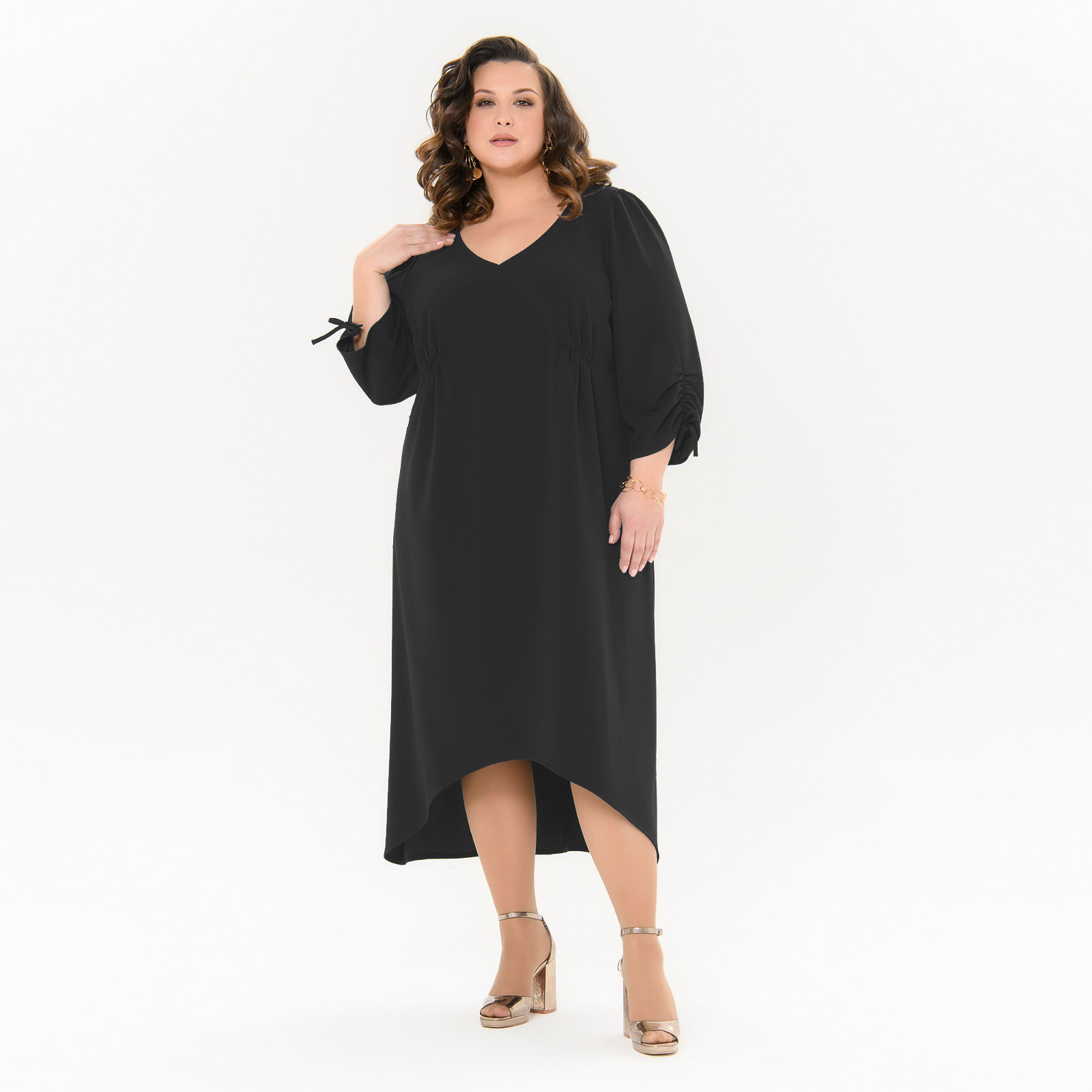 Платье коктейльное, креп с эластаном черный