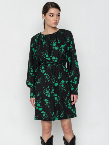 Платье (ШЮ662-2) Черный зеленый