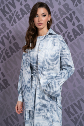 Рубашка Kivviwear 410023 бело-синий