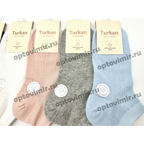 Носки женские Turkan короткие однотонные сеточка 7203