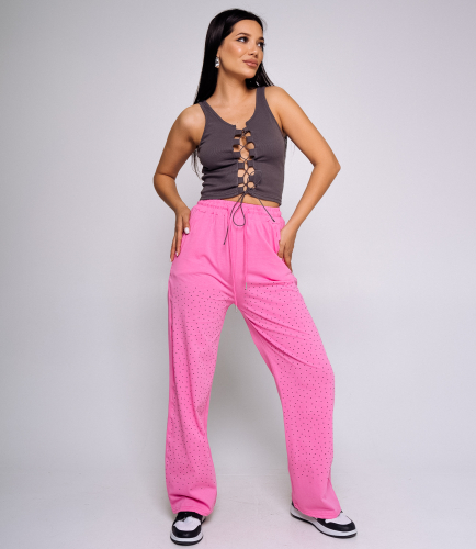 Спортивные брюки #КТ093 (1), розовый
