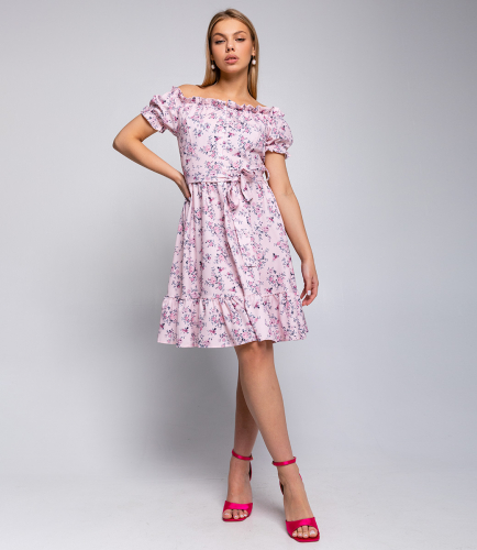 Платье #КТ6807 (3), розовый