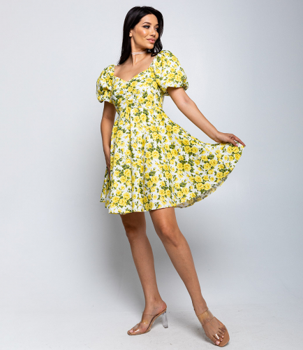 Платье #БШ2254-1, жёлтый
