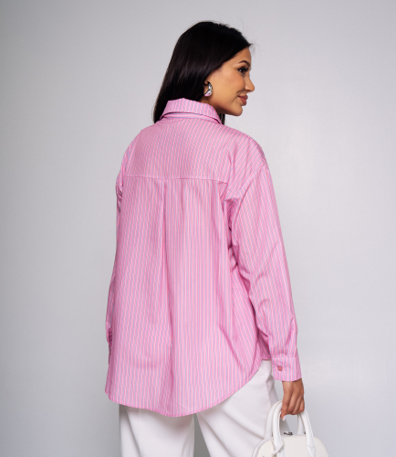 Рубашка #КТ8311, розовый