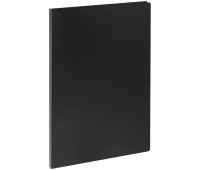 Папка с боковым зажимом СТАММ А4, 14мм, 500мкм, пластик, черная, ММ-32216, 343153