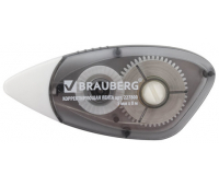 Корректирующая лента BRAUBERG BLACK&WHITE 5 мм х 8 м, корпус черный тонированный, механизм перемотки, блистер, 227800