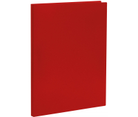 Папка с боковым зажимом СТАММ А4, 14мм, 500мкм, пластик, красная, ММ-32219, 343156