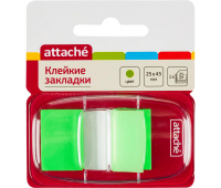 Клейкие закладки Attache (25 штук, 25 мм х 45, зеленый) 166082