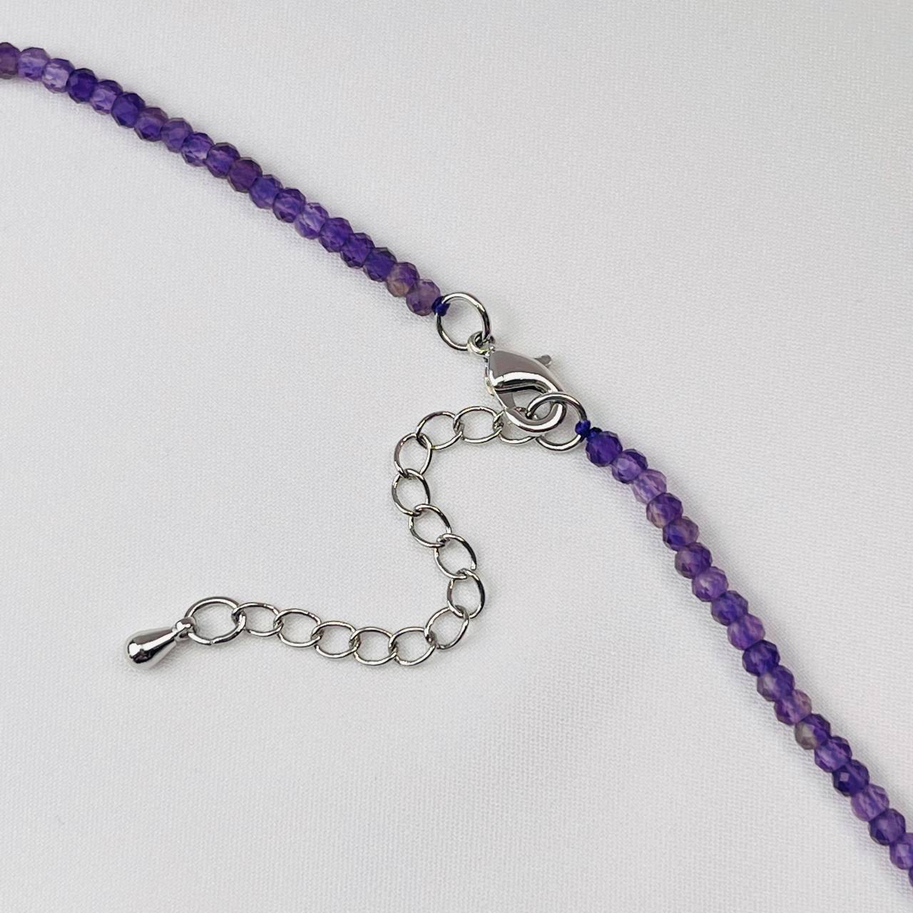 Радуга Самоцветов Чокер из Аметиста и Опала с кулоном