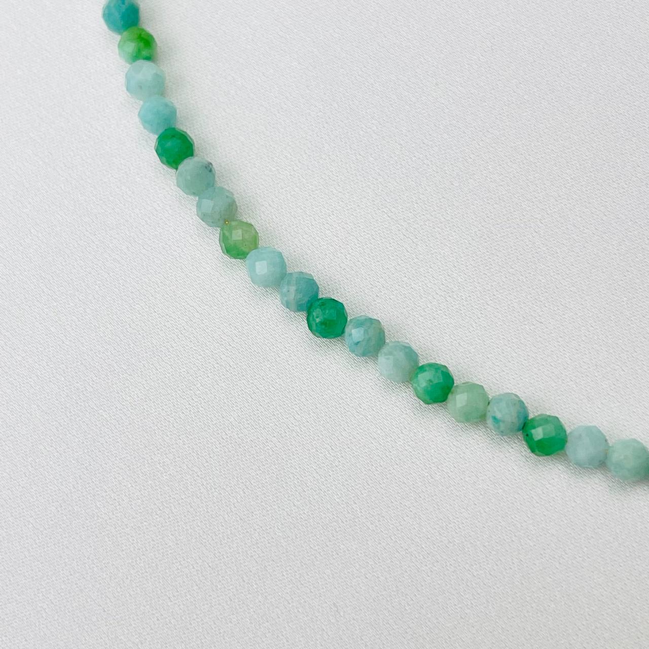 Радуга Самоцветов Бусы из Амазонита с кулоном