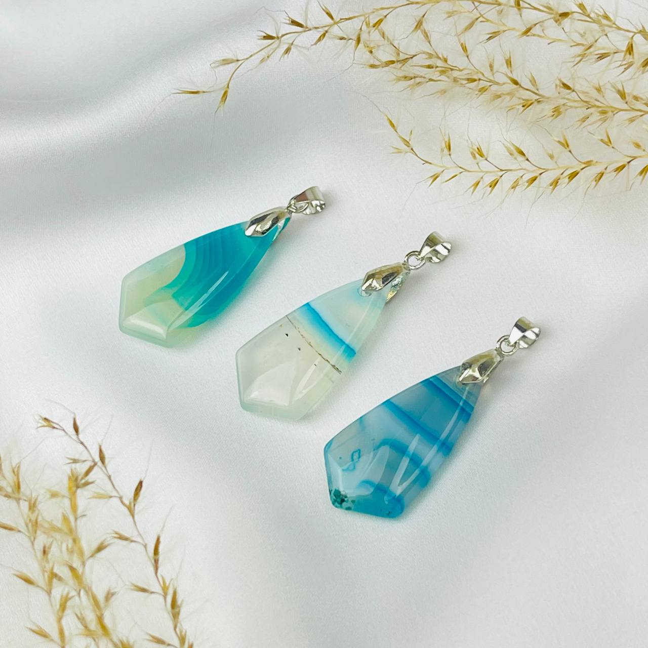 Радуга Самоцветов Кулон из Агата тон.