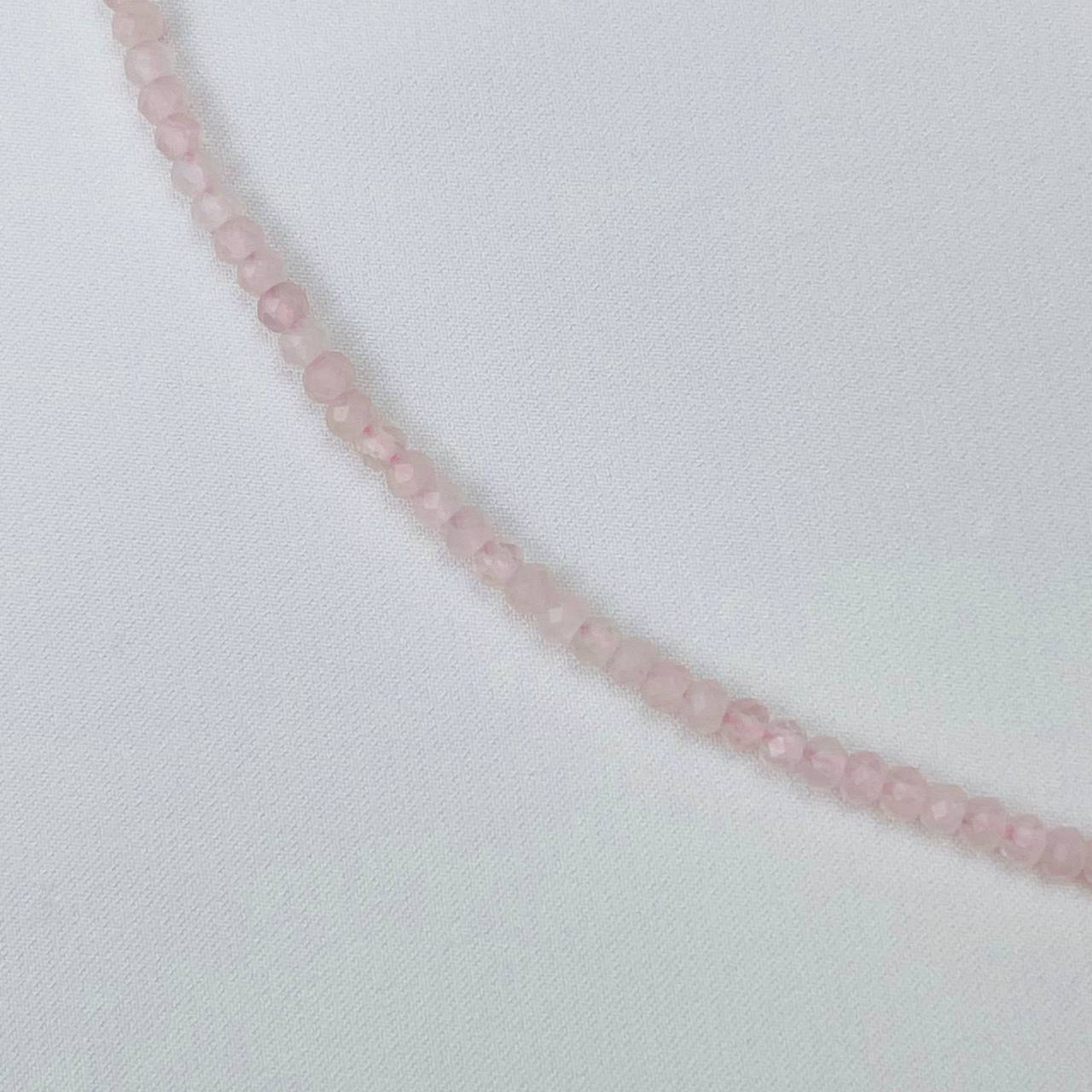 Радуга Самоцветов Чокер из Розового кварца и Бразильского Агата