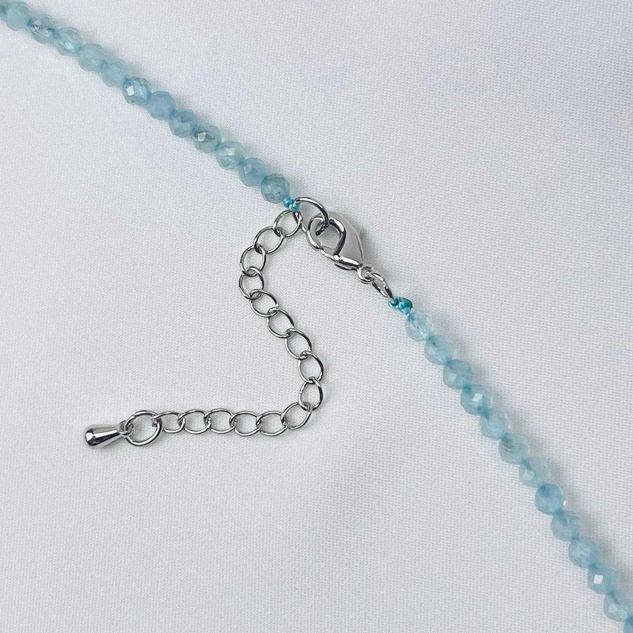 Радуга Самоцветов Бусы-Чокер из Аквамарина