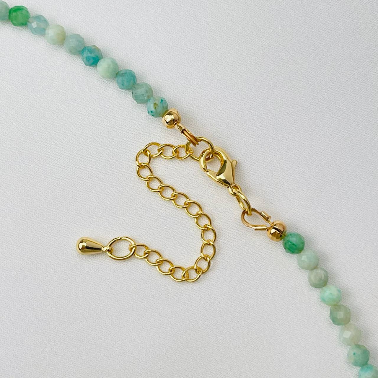 Радуга Самоцветов Бусы из Амазонита с кулоном