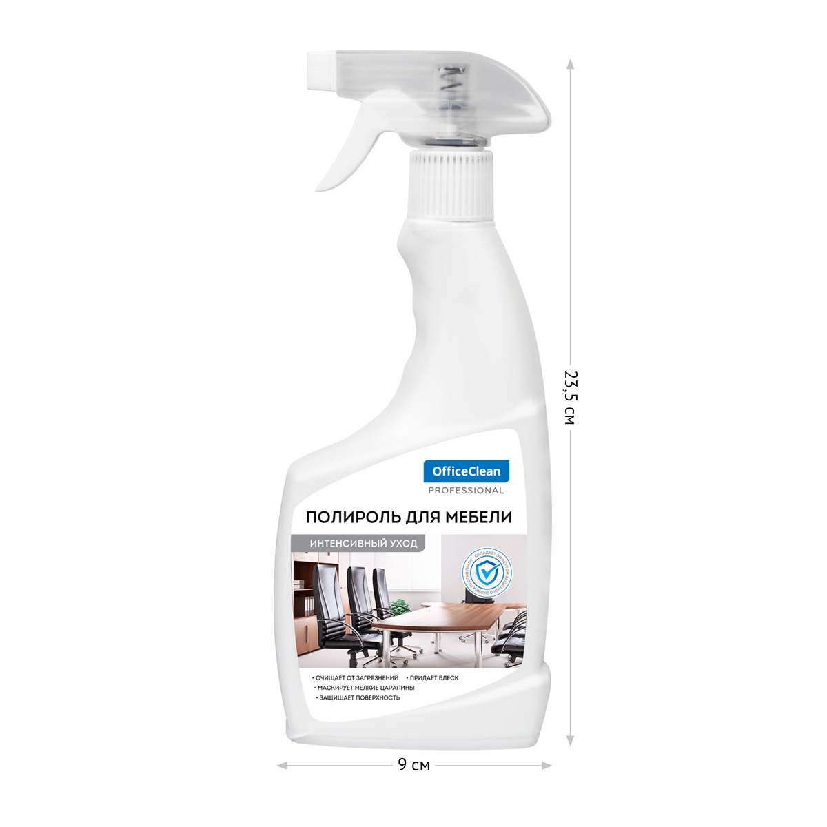 Полироль для мебели OfficeClean 500мл, спрей 298172
