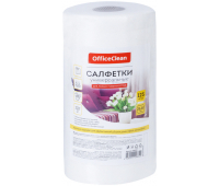 Салфетки универсальные OfficeClean, вискоза, 25*30см, 125шт., в рулоне, 45г/м2, 298909